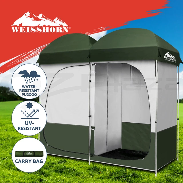 WEISSHORN DOUBLE CAMPING Shower Toilet Tent Outdoor Portable Change