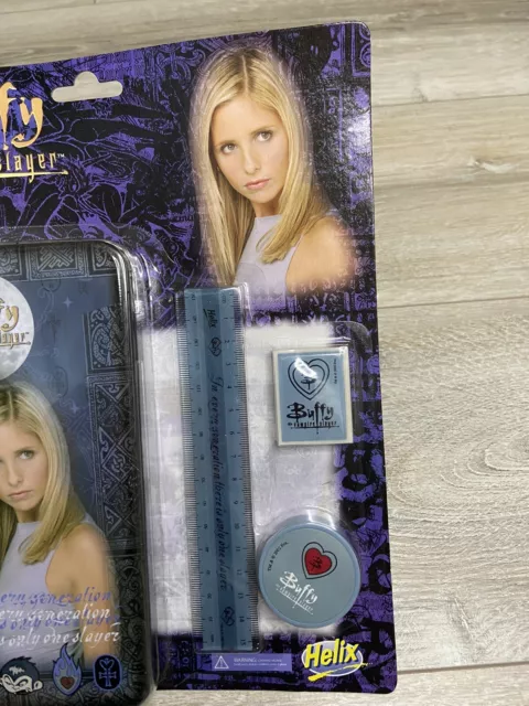 Buffy the Vampire Slayer Helix Merchandise Pencil Case Set Stationary Tin 2002 3