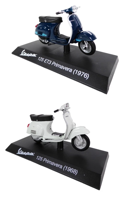 Lot de 2 Scooters Vespa 125 échelle 1/18 (10cm) Maisto Miniature Moto VES12