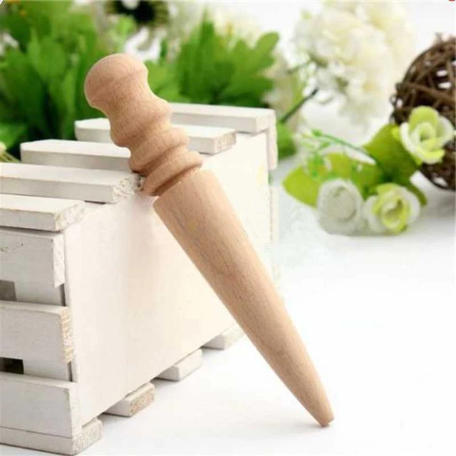 IT Leathercraft Round Wood Edge Slicker Multi-Size Burnisher for Leather