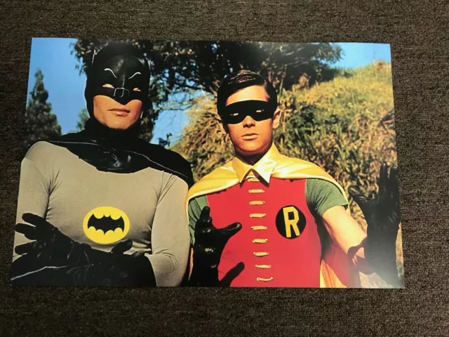 Batman and Robin Adam West Burt Ward 1960s TV Show Cardstock Poster Print 12x18