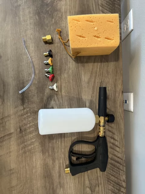 Snow Foam Lance Washer Gun Car Wash Soap Cannon Cannon Spray Pressure Jet Bottle
