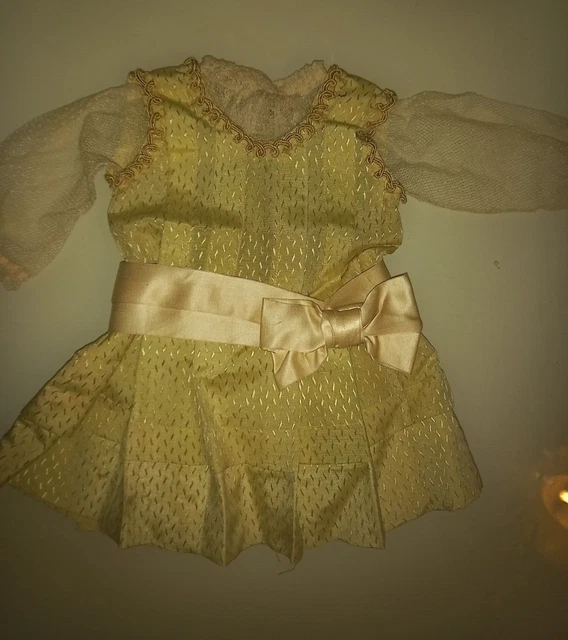 Robe Ancienne Pour Poupée – Soie – Origine France – Années 1920