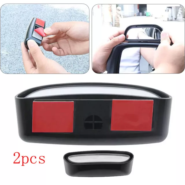 2x Blind Spot Mirror Universal Car Side Rear View Mirrors Adjustable Wide-Angle