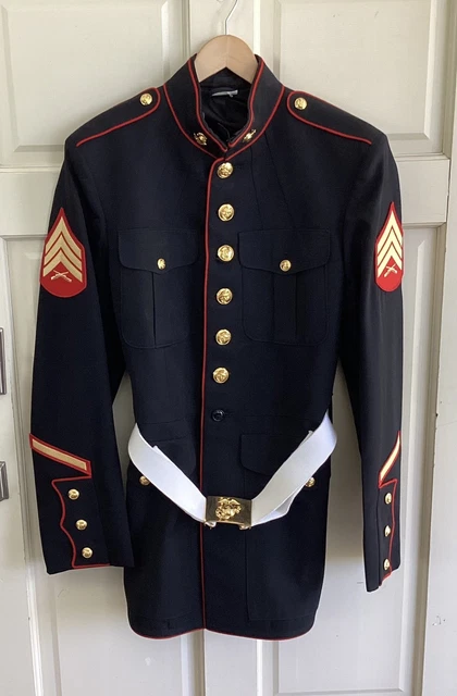 USMC US MARINE Corps Staff Nco Parade & Ball Dress Blues White Belt With Buckle $79.99 - PicClick USMC US MARINE Corps Staff Nco Parade & Ball Dress Blues White Belt With Buckle $79.99 - PicClick