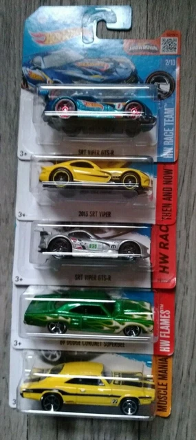 Hot Wheels Dodge Viper Charger Sammlung Coronet Superbee Charger 500 Viper GTS-R