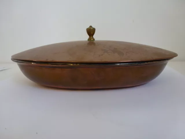 W.A.S. Benson Chafing Dish Copper Plated Arts & Crafts Vintage 24cm