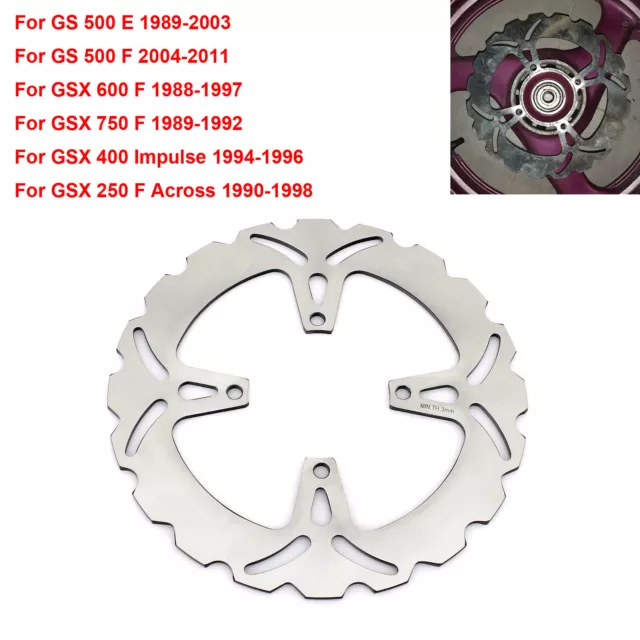 Rear Brake Disc For GS 500 E 89-03 GS 500 F 04-11 GSX600F 89-97 GSX 750 F 89-92