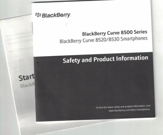 BlackBerry Curve 8500 Series OEM User Tools CD and Start Here Manual