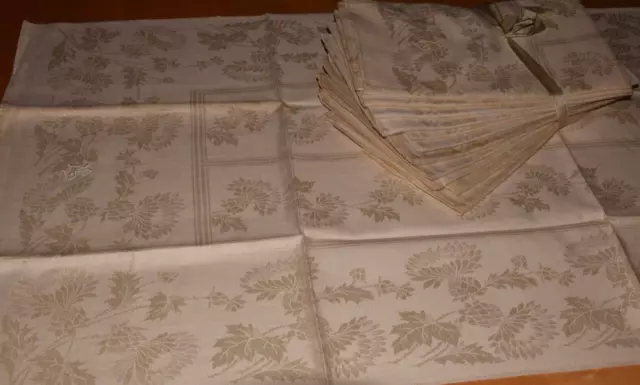 12 Old Canvas Towels Kitchen Towels Weaving Art Nouveau Unused (11099)