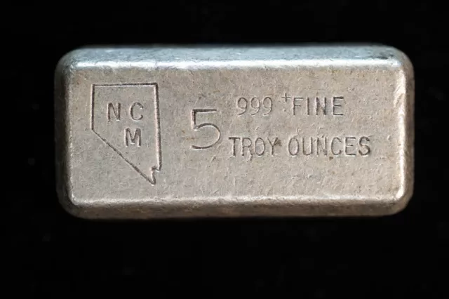 RARE Vintage Nevada Coin Mart 5 oz .999 Silver Bar - NCM KitKat Style