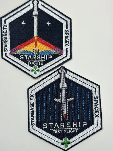 SpaceX Starship 1 & 2 Orbital  Launch Test Flight Mission Combo Patches  3”