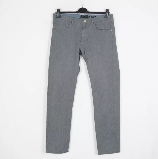 Massimo Dutti Uomo Pantaloni Taglia 32 (W32 L31) Regular Dritto Grigio k11853