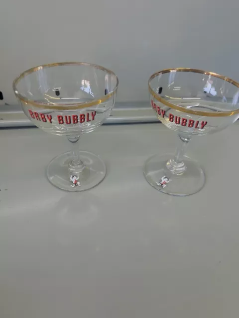 VTG X2  Baby Bubbly Champagne Glass! Mint Condition. Perfect Gift Idea