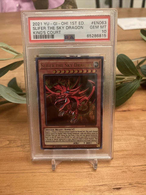 Yugioh Slifer The Sky Dragon Kico-En063 - Ultra Rare Kings Court Psa 10 Low Pop