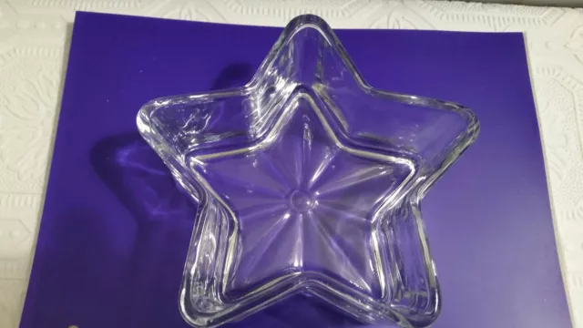 Star Shaped Glass Candy Dish Trinkets Keys Glassware Decor
