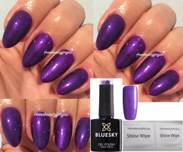 Bluesky Gel Nail Polish Purple Shimmer Grape Gum Winter 80551 Uv Led Soak Off