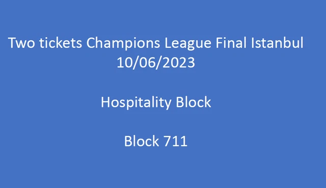 2x VIP Hospitality Club: finale di Champions League Istanbul 10.06. Biglietti carte