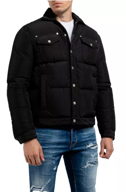 DSQUARED2 Mens Black Puffer Quilted Down Jacket Sz 50/Large NWT S74AM1097