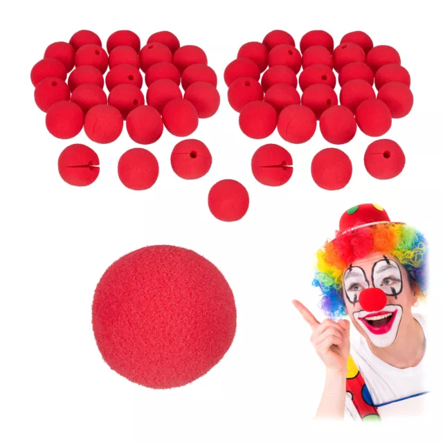 50xNasi rossi da clown travestimento accessori costume pagliaccio bambini adulti