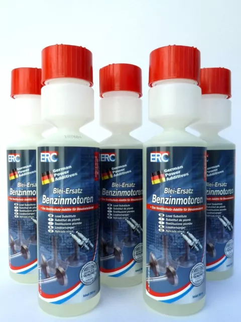 (23,96€/L) 5x 250 ml ERC Bleiersatz Ventilschutz Benzin Zusatz Additiv Oldtimer