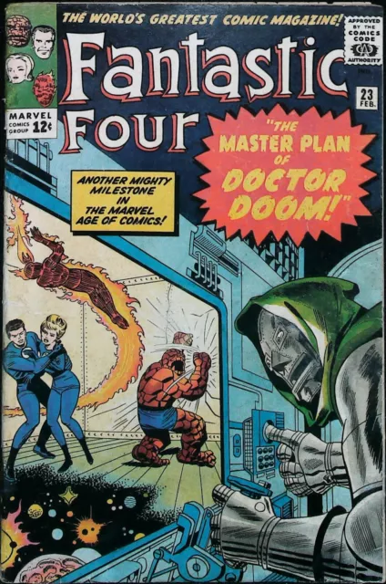 Fantastic Four #23 Vol 1 (1964) *1st Appearance of Terrible Trio* - VG/F