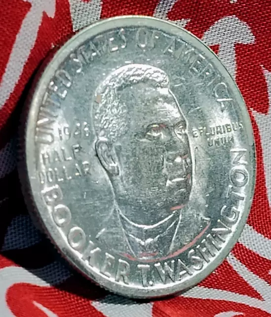 1946 Booker T Washington BTW Silver Commemorative Half Dollar - BU