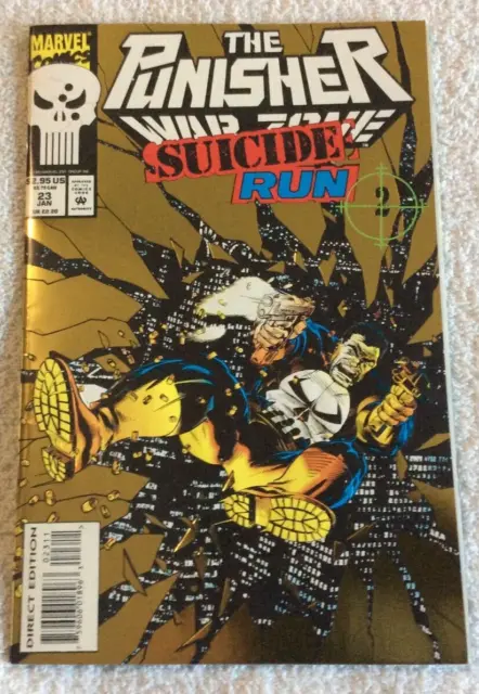 The Punisher War Zone #23 Suicide Run 1994 Metallic Foil Gold Cover
