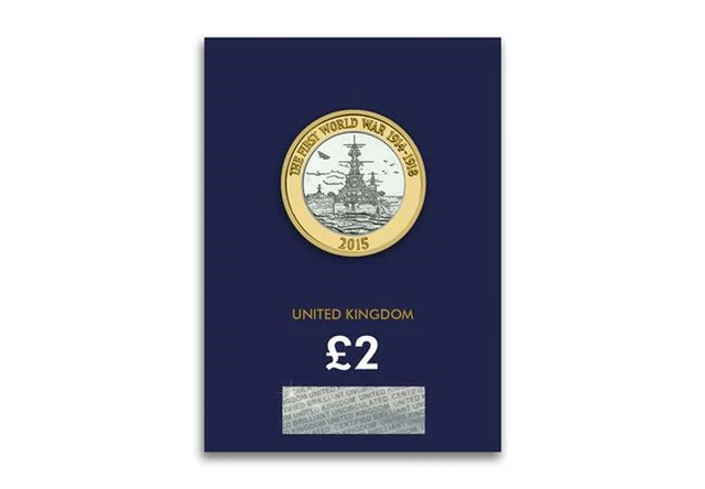 2015 FIRST WORLD War Royal Navy/HMS Belfast BU £2 Two Pound Coin Pack