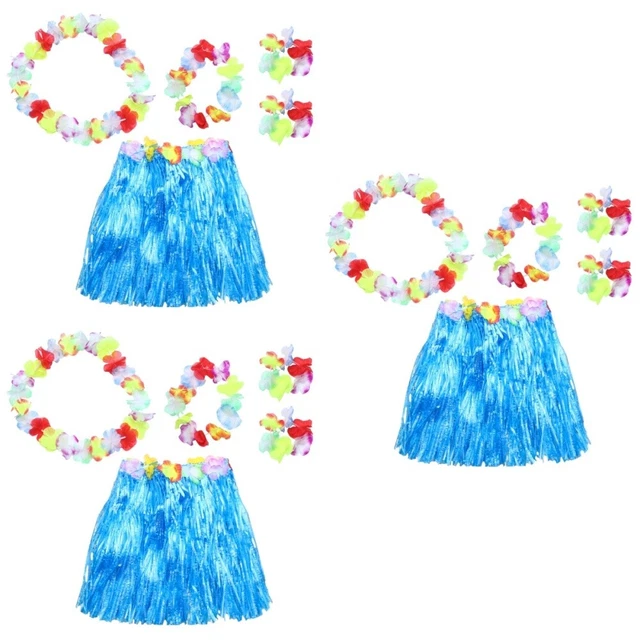 Gonna Hula 3 pezzi ballerina erba bambino genitore-bambino abbigliamento estate