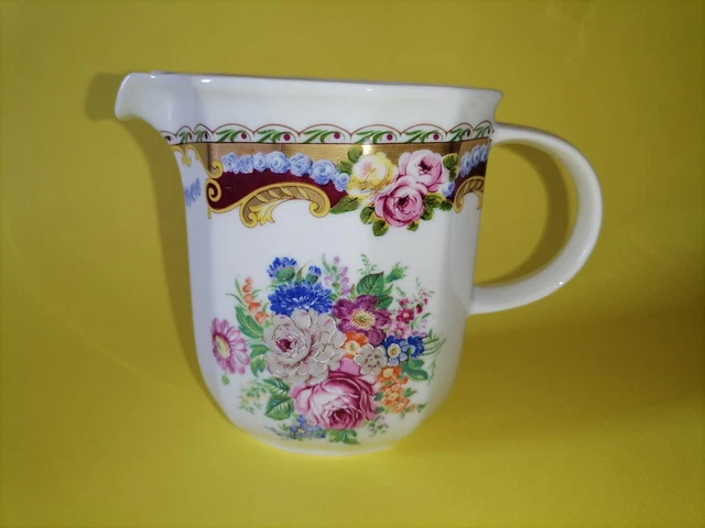 Lattiera in porcellana Depos Limoges motivi floreali vintage altezza 8,5 cm