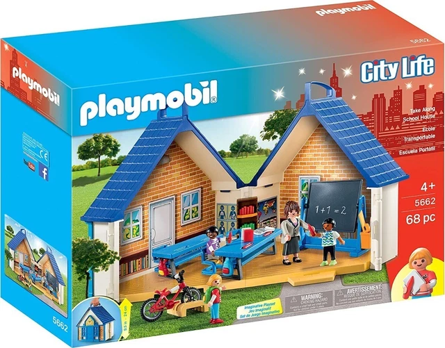 Playmobil 5923 La Grande école – 491 Pièces, 3 Salles De Classe, Boîte Collector Neuve