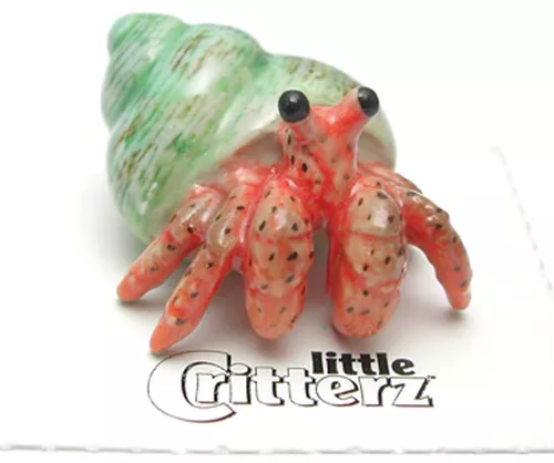 ➸ LITTLE CRITTERZ Aquatic Marine Life Miniature Figurine Crab Hermit