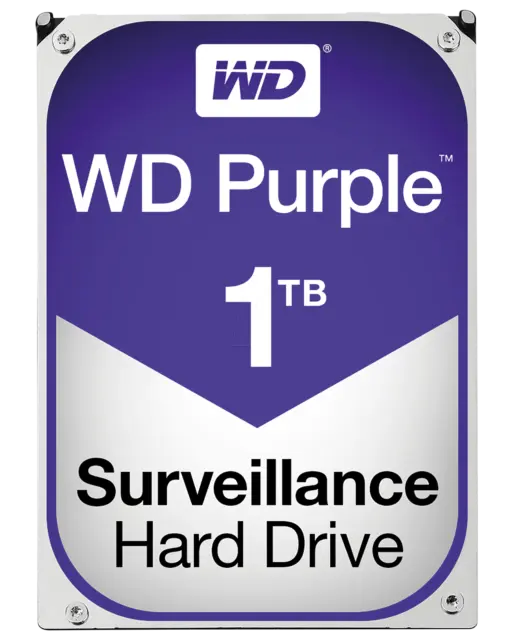 Western Digital Purple 1TB Interne Festplatte WD10PURZ 3,5 Zoll HDD SATA3 64MB