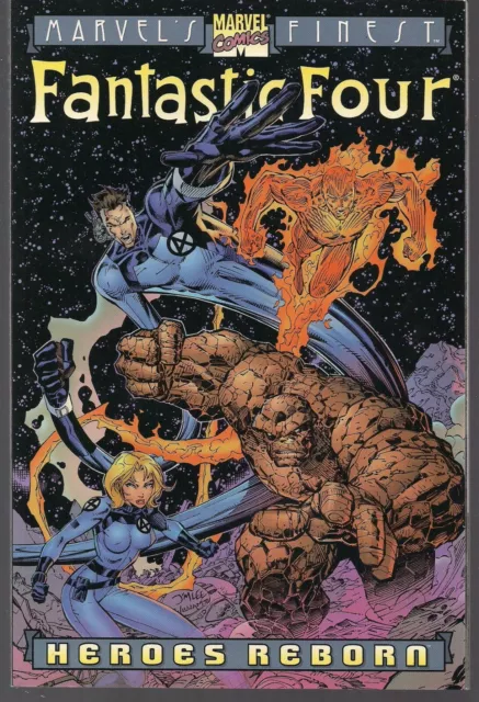 Fantastic Four Heroes Reborn Marvels Finest 2000 Softcvr Gn Tpb Jim Lee #1-6 New