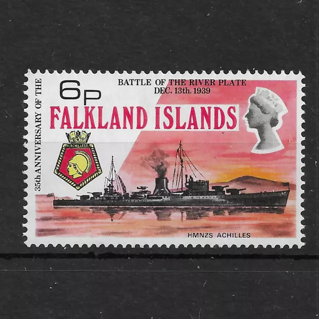 FALKLAND ISLANDS 1974 SG308a QEII Batlle River Plate 6p MINT MNH