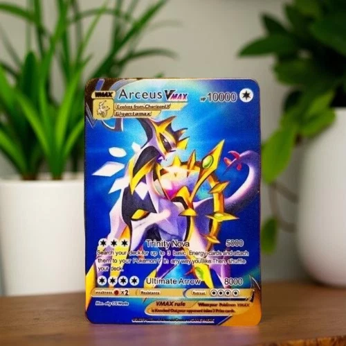 Arceus Metal Card Pokmon Arceus VMAX Metal Card - Golden Collector's Card TCG Gift For Kids & Fans Pokemon Card Arceus Metal Card Pokmon Arceus VMAX Metal Card - Golden Collector's Card TCG Gift For Kids & Fans Pokemon Card