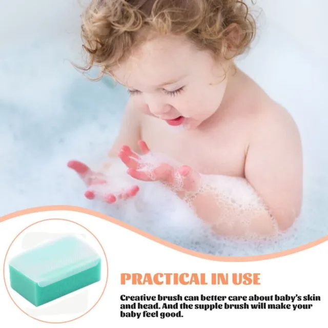 2pcs Surgical Sensory Brush Sponge Baby Bath Scrubber Cradle Cap Brush  Kids