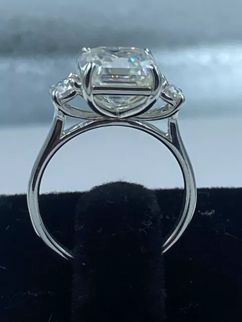 RARE 7.50 ct  Off White Radiant Diamond Solitaire ring 925 Silver All Sizes