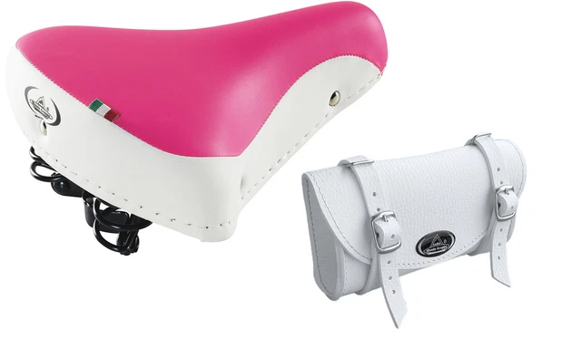 Sella Montegrappa Export 1750 In Pelle Sintetica - Vintage Con Doppia Molla Per Bici D'Epoca