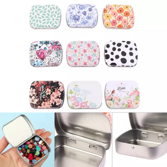 Mini Skater Small Metal Portable Storage Box Mini Rectangle Empty Hinged Tin G❤D