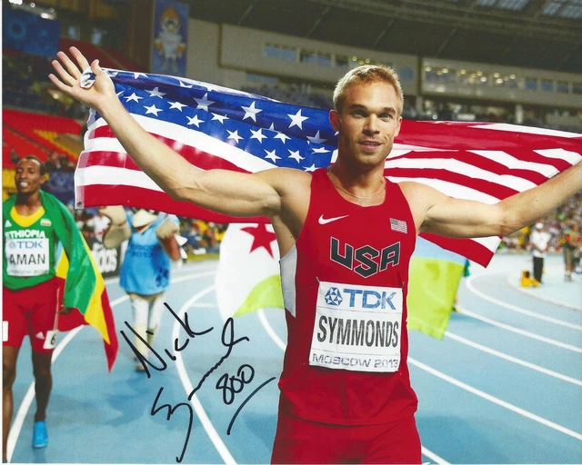 NICK SYMMONDS Signed 8.5 x 11 Photo Signed REPRINT Track & Field TEAM USA