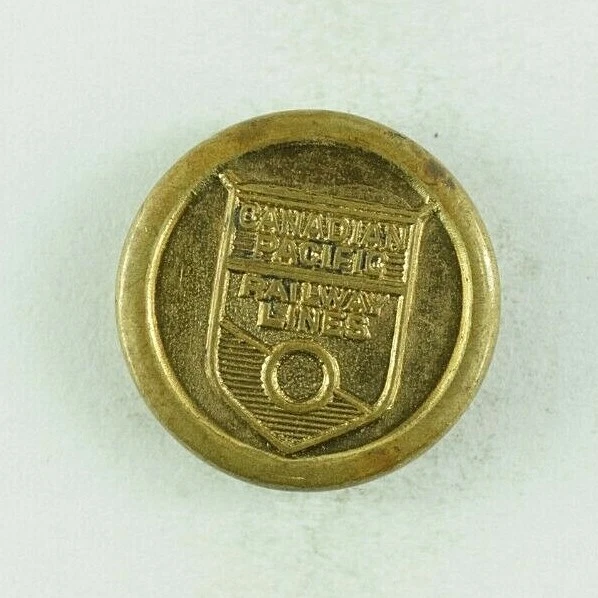 1920-30s Canadian Pacific Railway Lines Railroad Original Uniform Button 2 F13BT