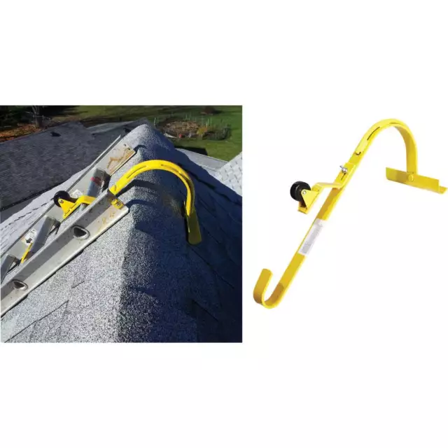 Acro Roof Ridge Ladder Hook with Wheel 11084 Acro 11084 703397110849 Yellow