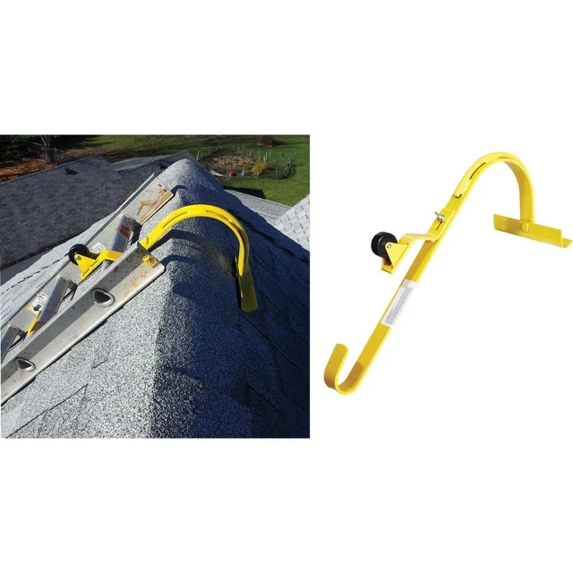 Acro Roof Ridge Ladder Hook with Wheel 11084 Acro 11084 703397110849 Yellow