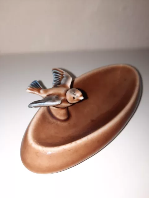 Vintage Wade Pottery Bluebird / Swallow Bird Trinket Tray / Pin Dish