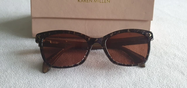 Karen Millen brown tortoiseshell cat's eye glasses frames. KM 105. With case.