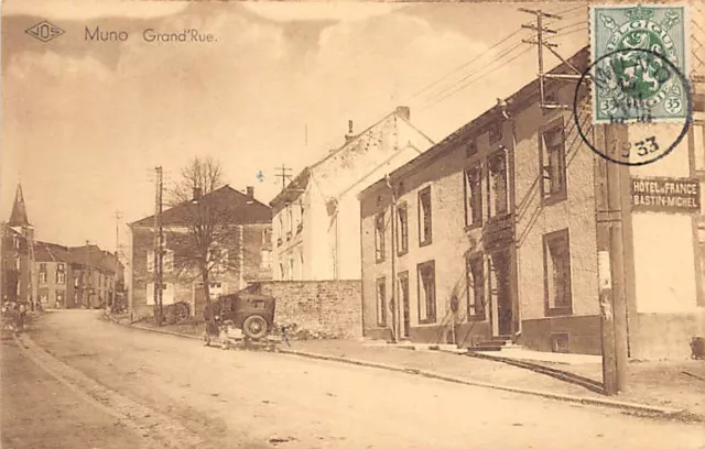 Belgique - MUNO (Prov. Lux.) Grand'Rue - Hôtel de France Bastin Michel