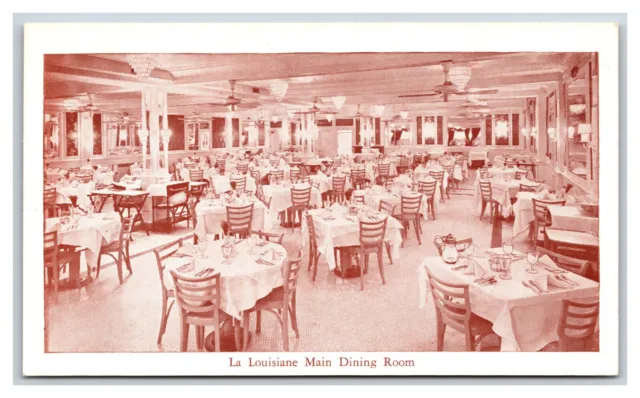 La Louisiane Main Dining Room New Orleans Louisiana LA UNP Chrome Postcard Y8