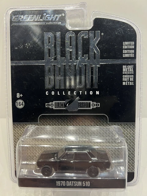 Greenlight 1/64 Black Bandit 22 1970 Datsun 510 4 Door Sedan FREE SHIPPING